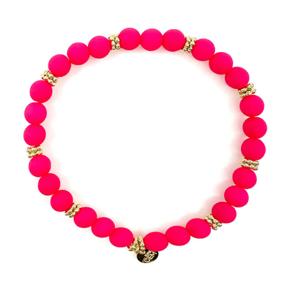 Super Gem Perlenarmband LITTLE Neon pink